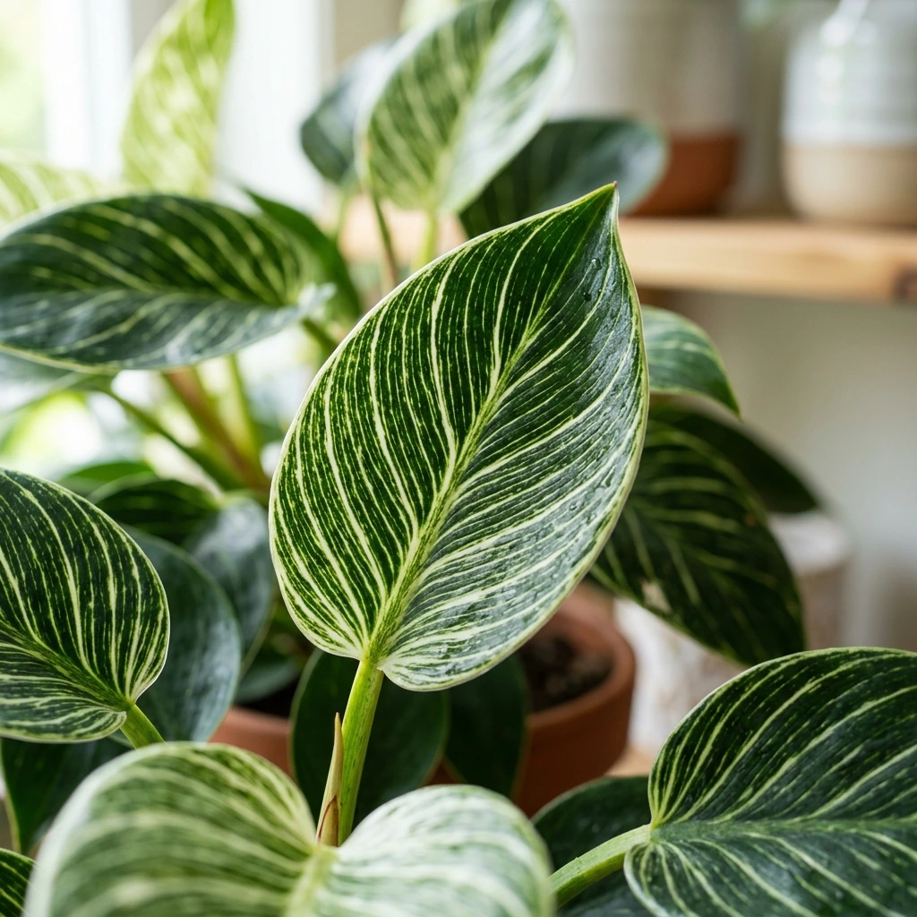 Identifier Philodendron Birkin (Philodendron 'Birkin') avec Plant AI