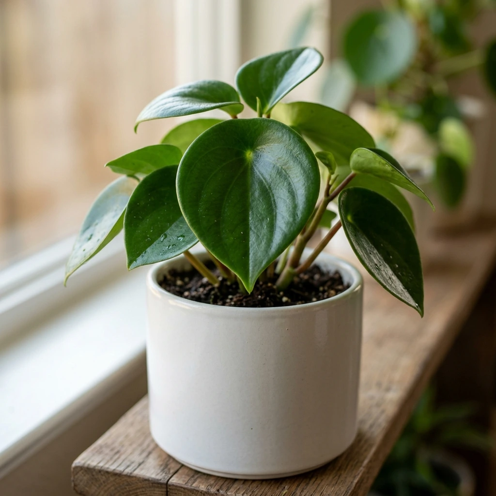 Identifier Pépéromia goutte de pluie (Peperomia polybotrya) avec Plant AI