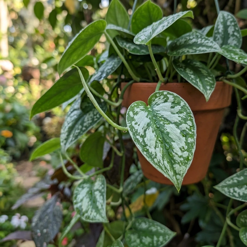 Identifier Pothos satin (Scindapsus pictus) avec Plant AI