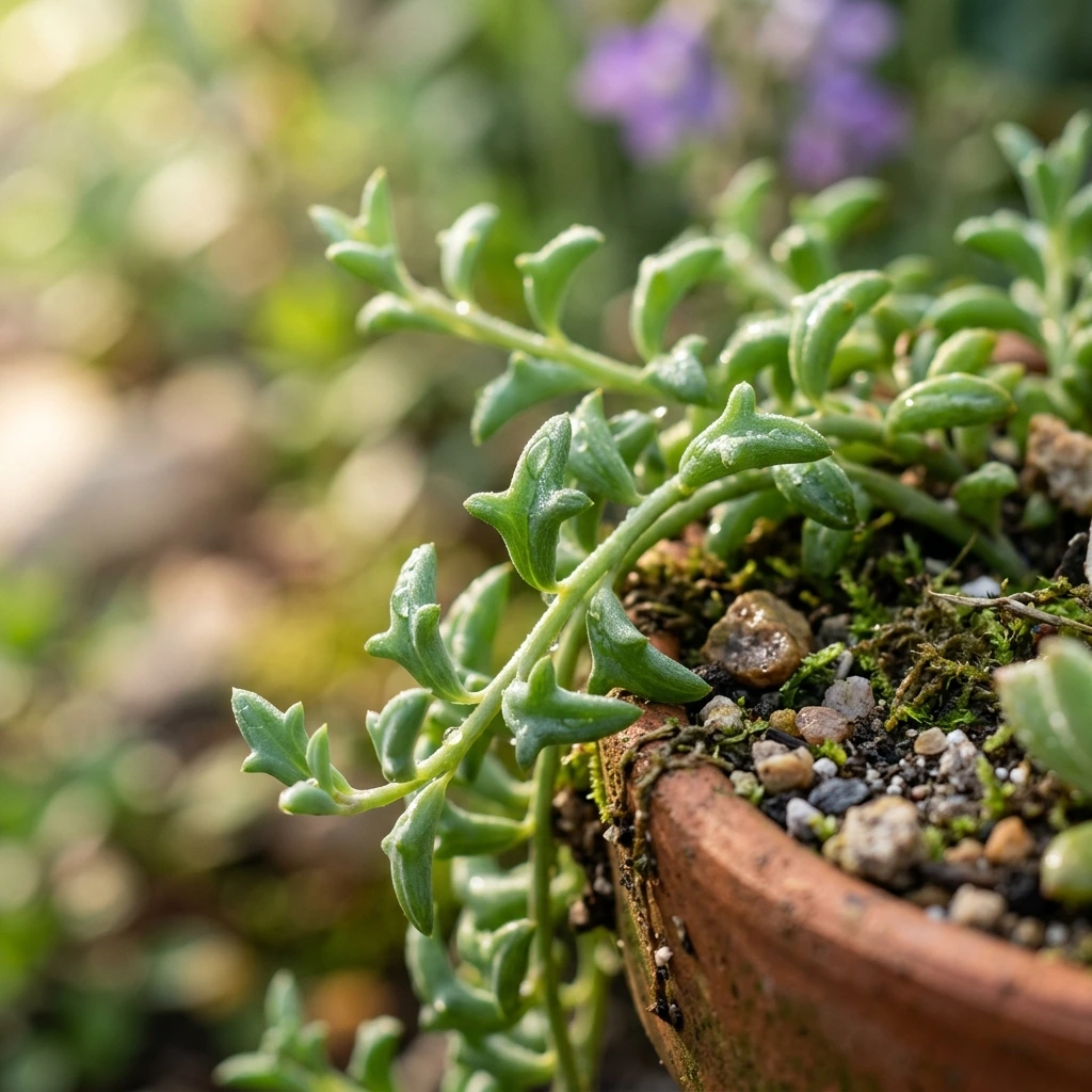 Identifier Chaîne de dauphins (Senecio peregrinus) avec Plant AI