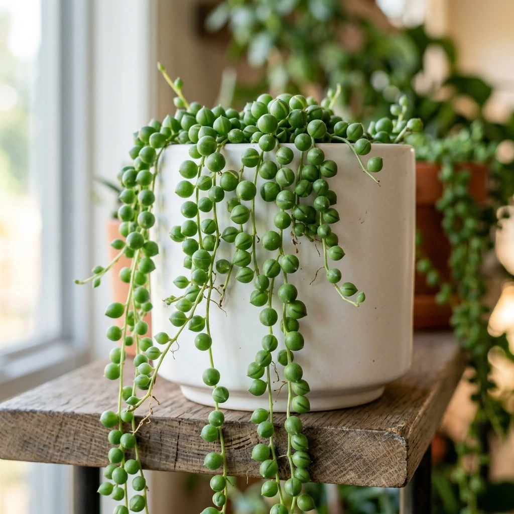 Identifier Collier de perles (Senecio rowleyanus) avec Plant AI