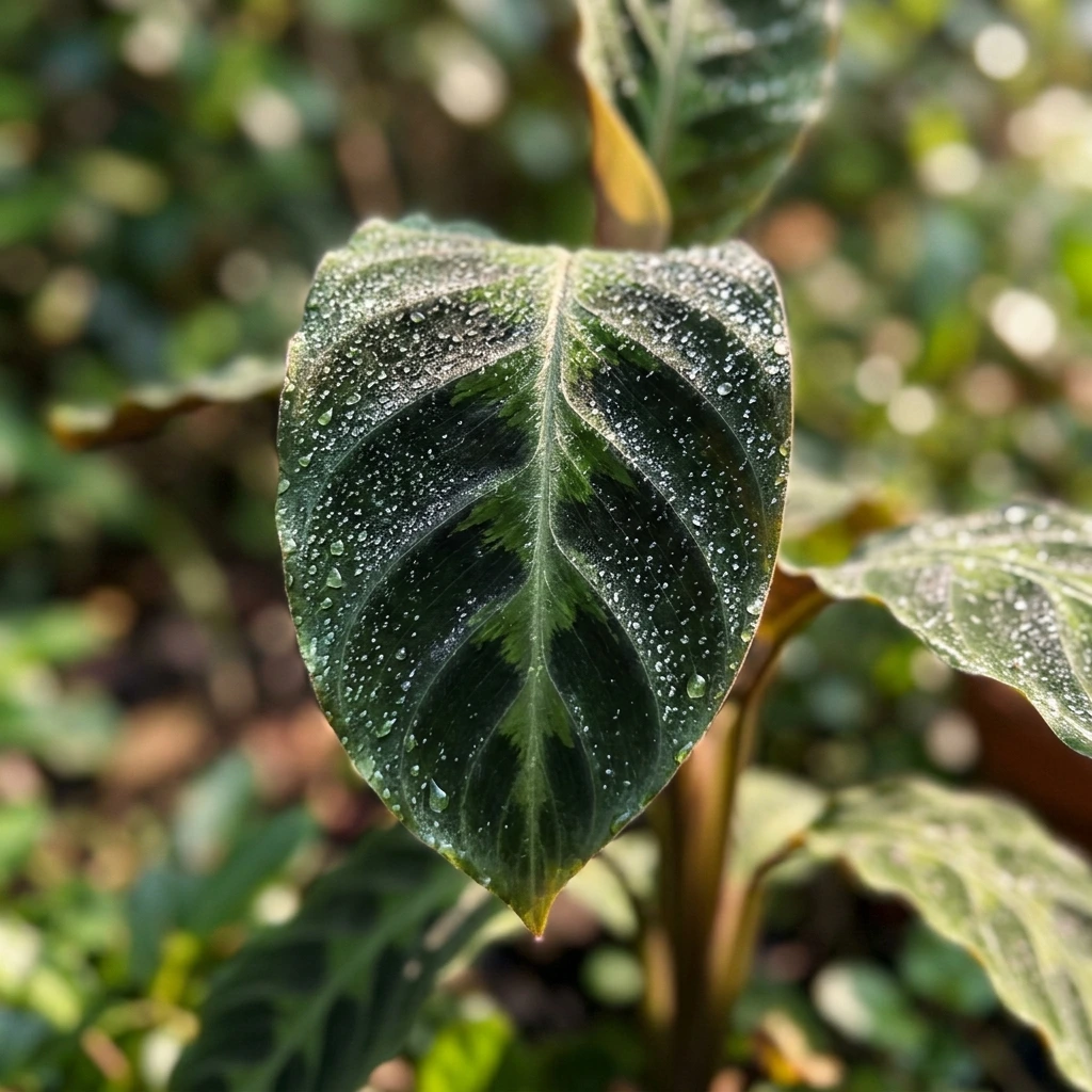 Identifier Calathéa velours (Goeppertia rufibarba) avec Plant AI