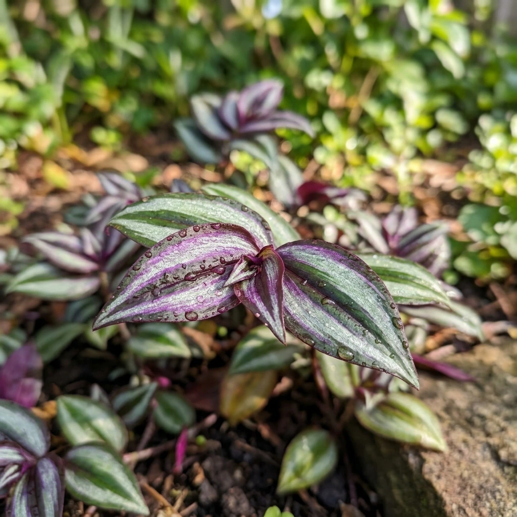 Identifier Misère zébrée (Tradescantia zebrina) avec Plant AI
