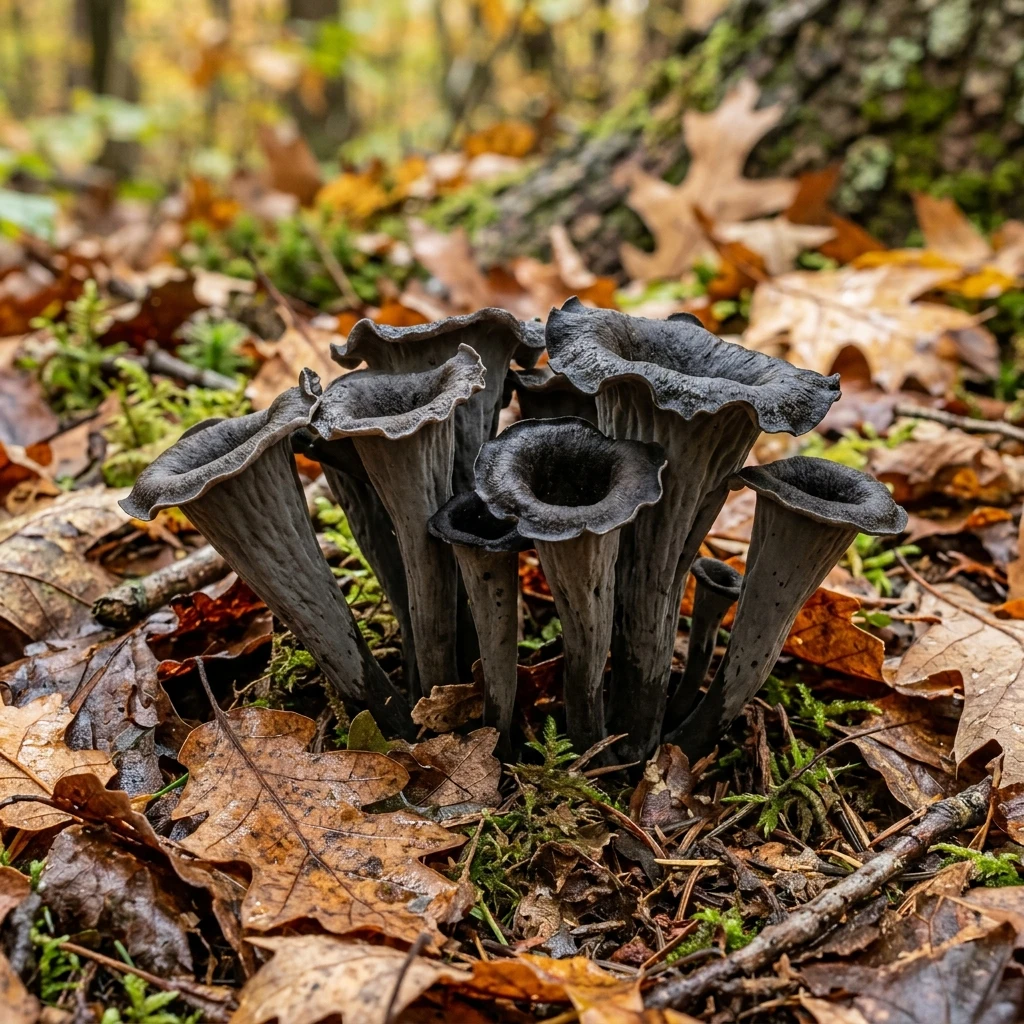 Identifica Black Trumpet (Craterellus cornucopioides) con Plant AI