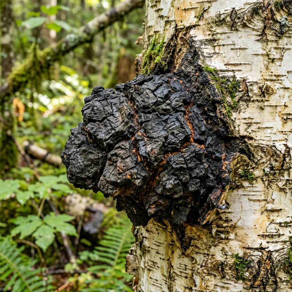 Identifica Chaga (Inonotus obliquus) con Plant AI