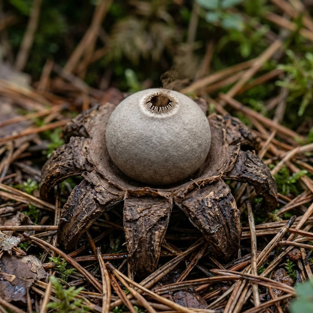 Identifica Common Earthstar (Geastrum fimbriatum) con Plant AI