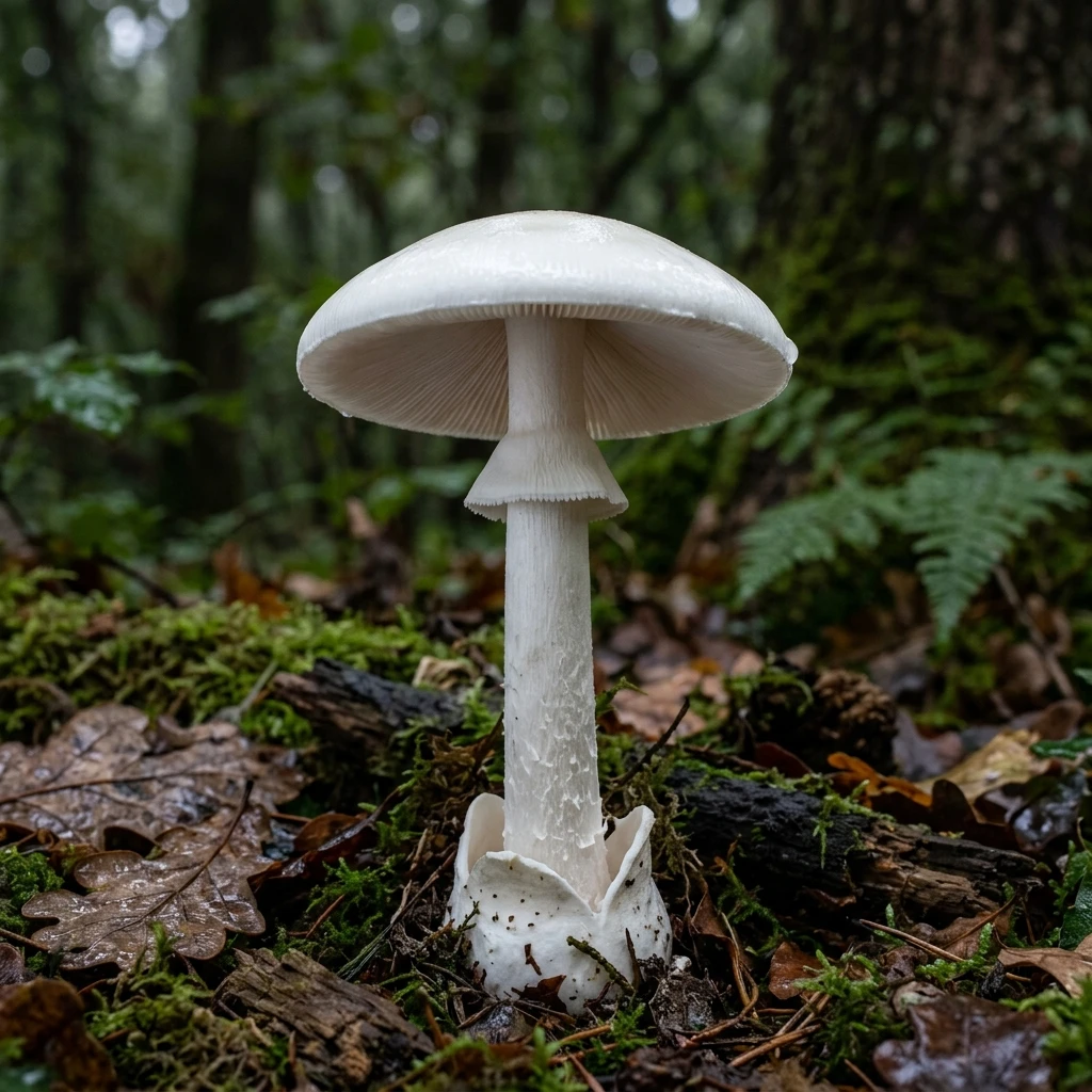 Identifica Destroying Angel (Amanita bisporigera) con Plant AI
