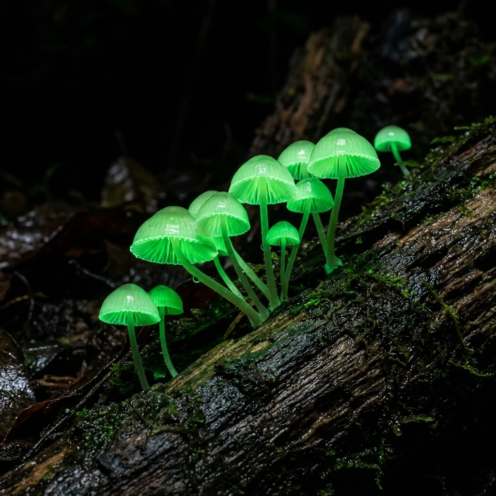 Identifica Glowing Mycena (Mycena chlorophantos) con Plant AI
