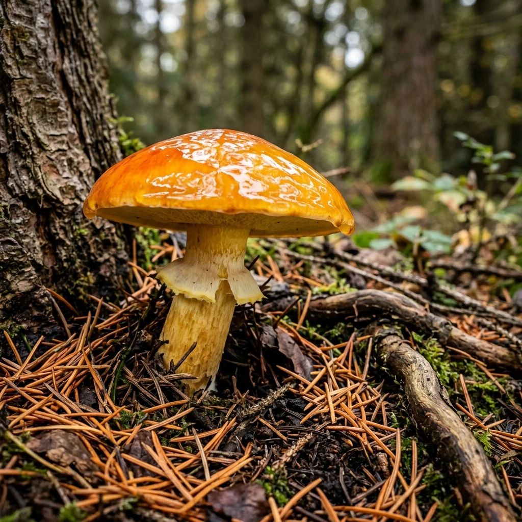 Identifica Larch Bolete (Suillus grevillei) con Plant AI