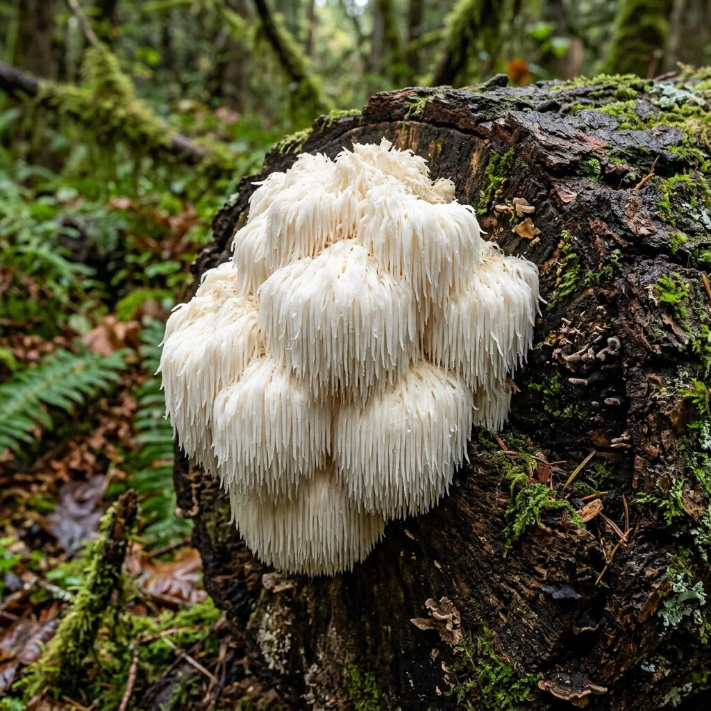 Identifica Lion's Mane (Hericium erinaceus) con Plant AI