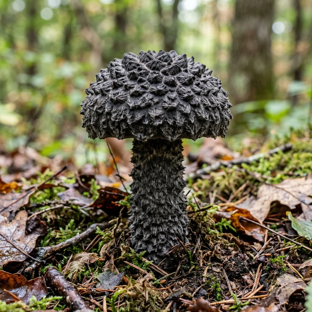 Identifica Old Man of the Woods (Strobilomyces strobilaceus) con Plant AI