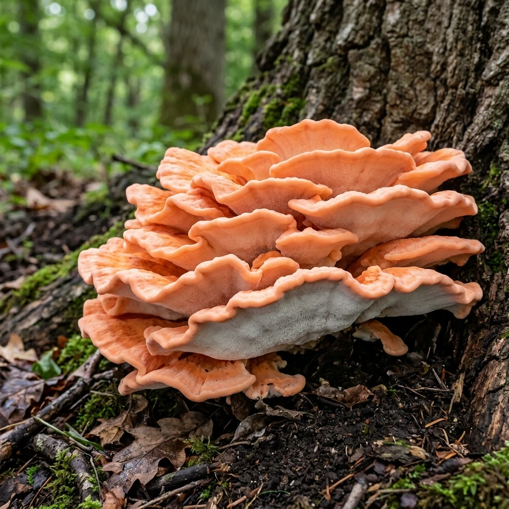Identifica White-Pored Chicken (Laetiporus cincinnatus) con Plant AI