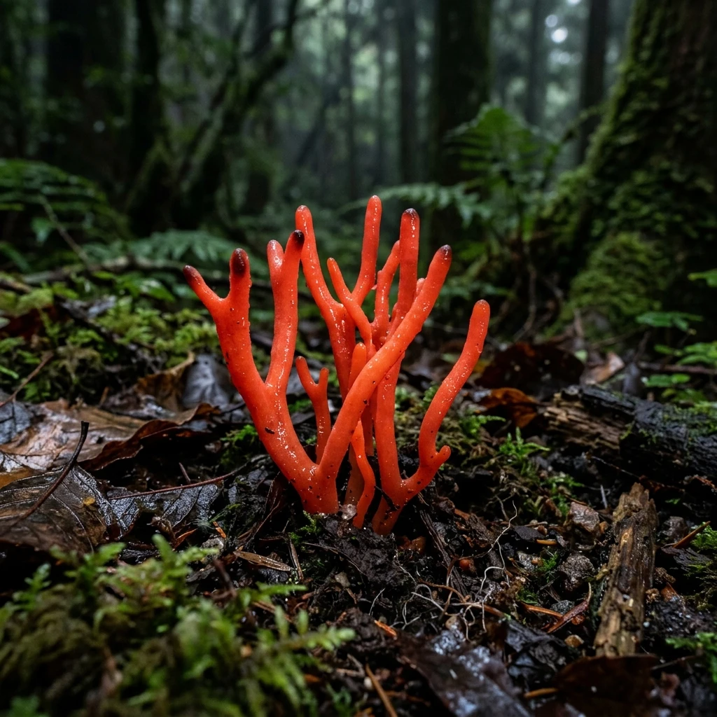 Identifica Poison Fire Coral (Podostroma cornu-damae) con Plant AI