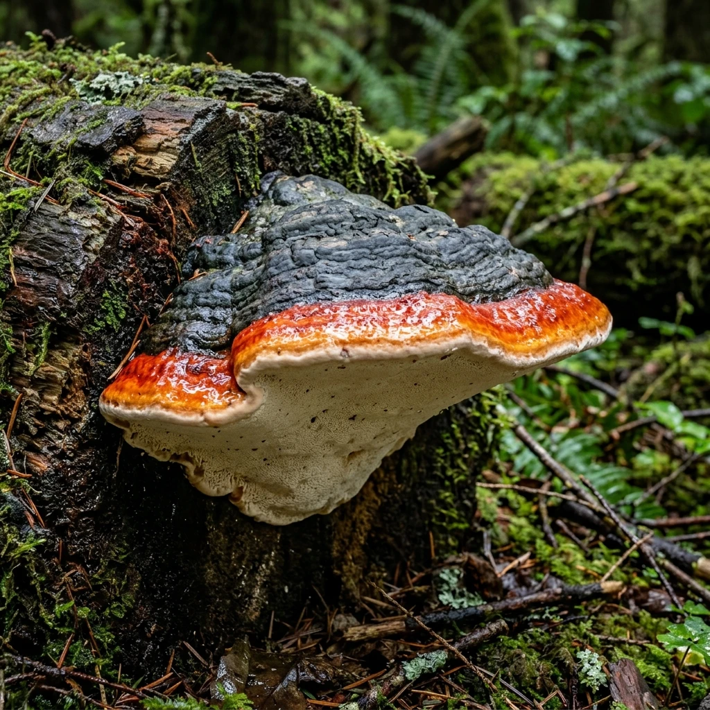 Identifica Red Banded Polypore (Fomitopsis pinicola) con Plant AI