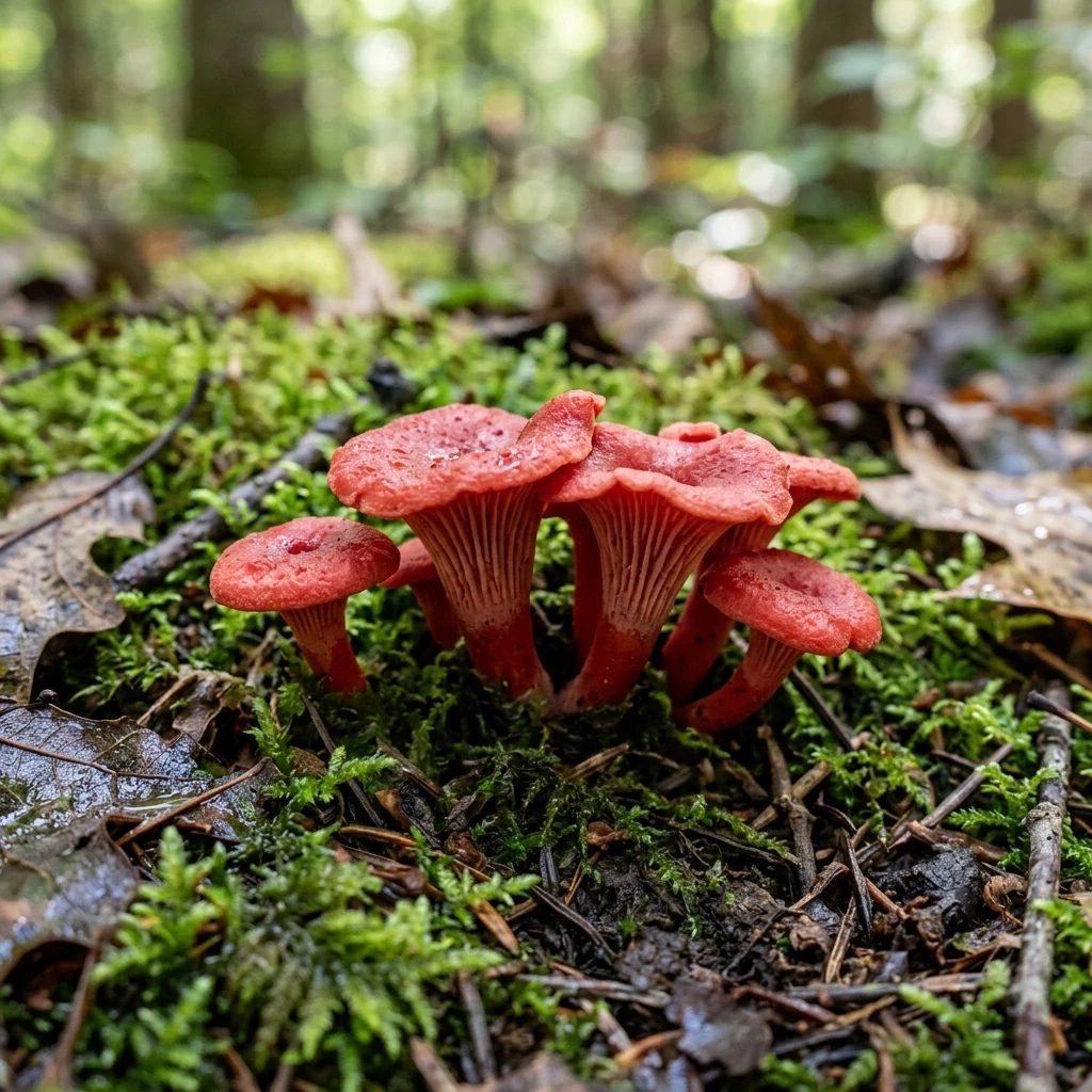 Identifica Cinnabar Chanterelle (Cantharellus cinnabarinus) con Plant AI