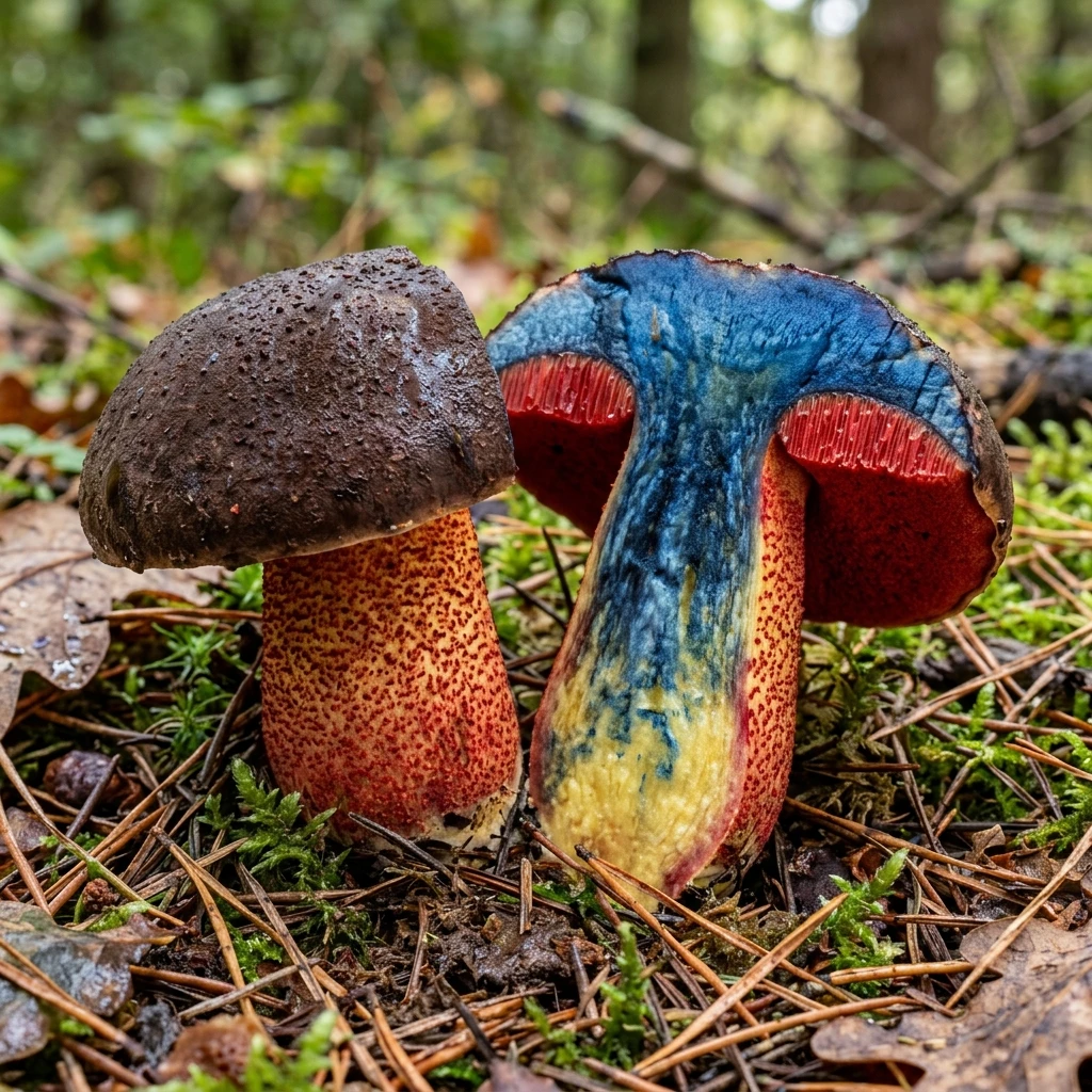 Identifica Scarletina Bolete (Neoboletus luridiformis) con Plant AI