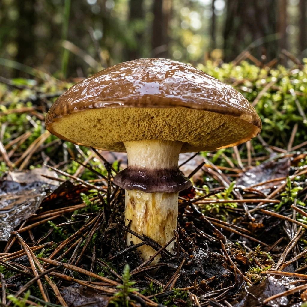 Identifica Slippery Jack (Suillus luteus) con Plant AI