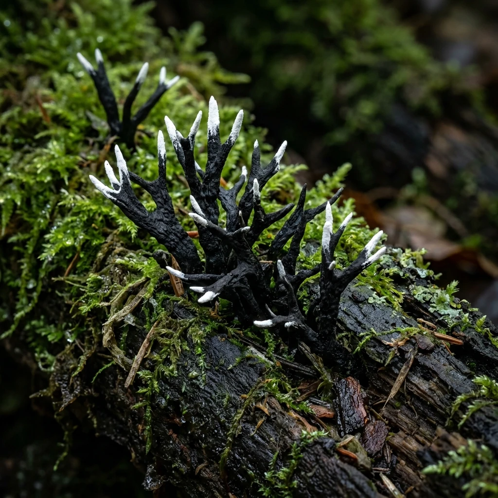 Identifica Stag's Horn Fungi (Xylaria hypoxylon) con Plant AI