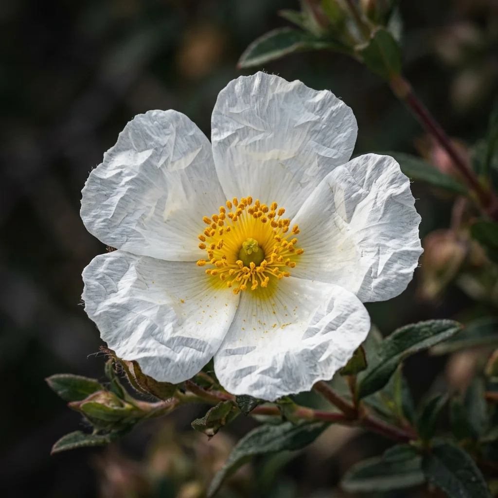 Identifica e cura Rock Rose (Cistus x hybridus) con Plant AI