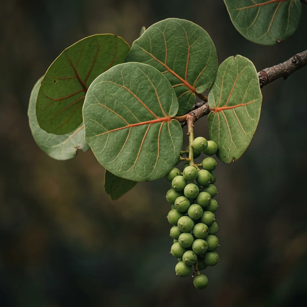 Identifica e cura Sea Grape (Coccoloba uvifera) con Plant AI