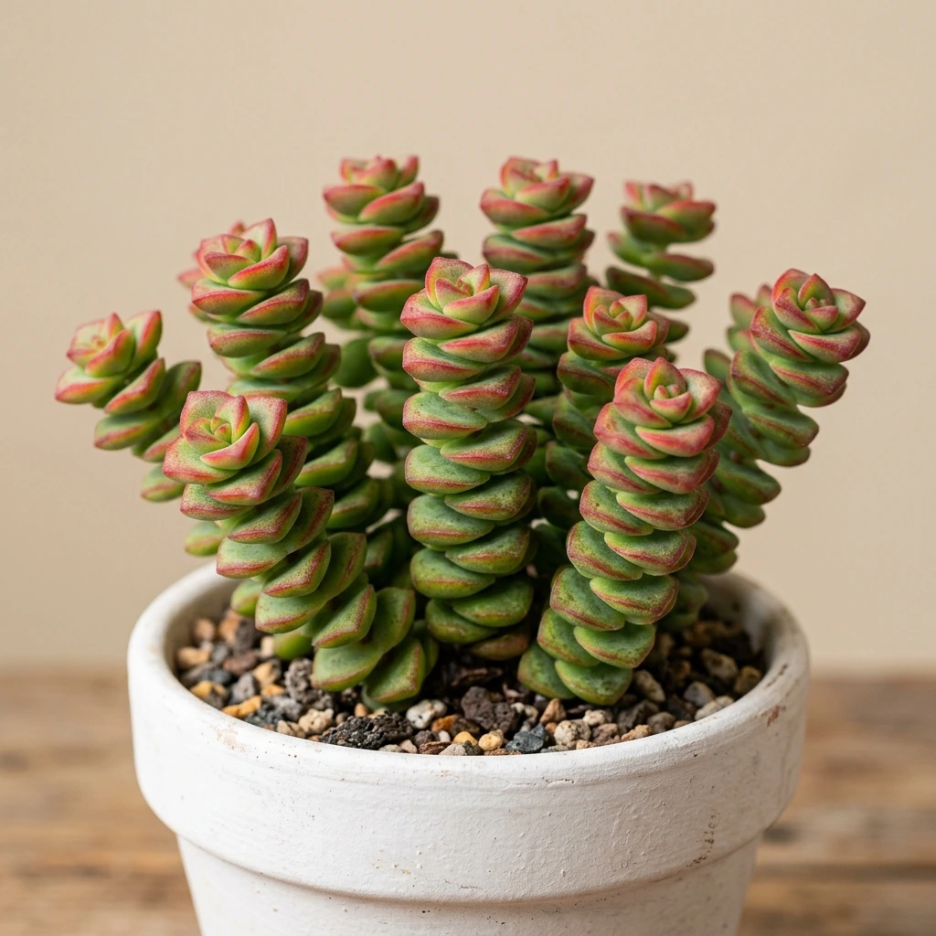 Identifica e cura Baby Necklace (Crassula rupestris) con Plant AI