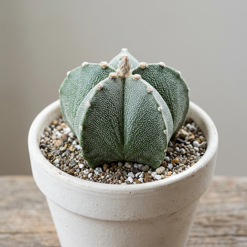 Identifica e cura Bishop's Cap Cactus (Astrophytum myriostigma) con Plant AI