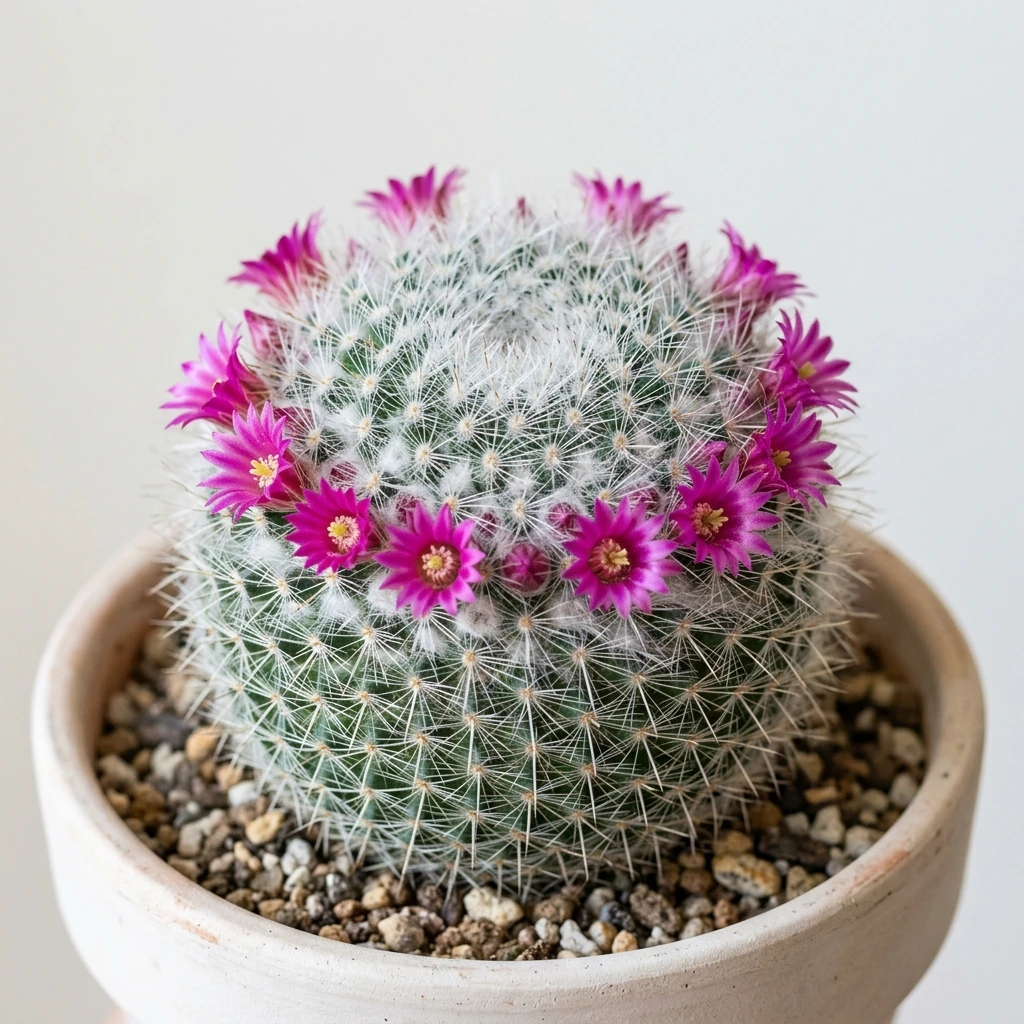 Identifica e cura Mammillaria hahniana (Mammillaria hahniana) con Plant AI