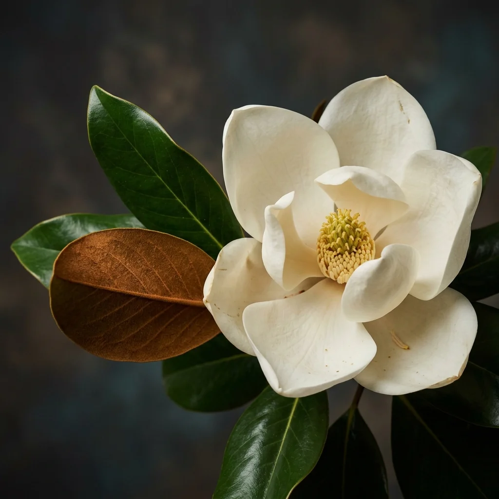 Identifier Magnolia à grandes fleurs (Magnolia grandiflora) avec Plant AI