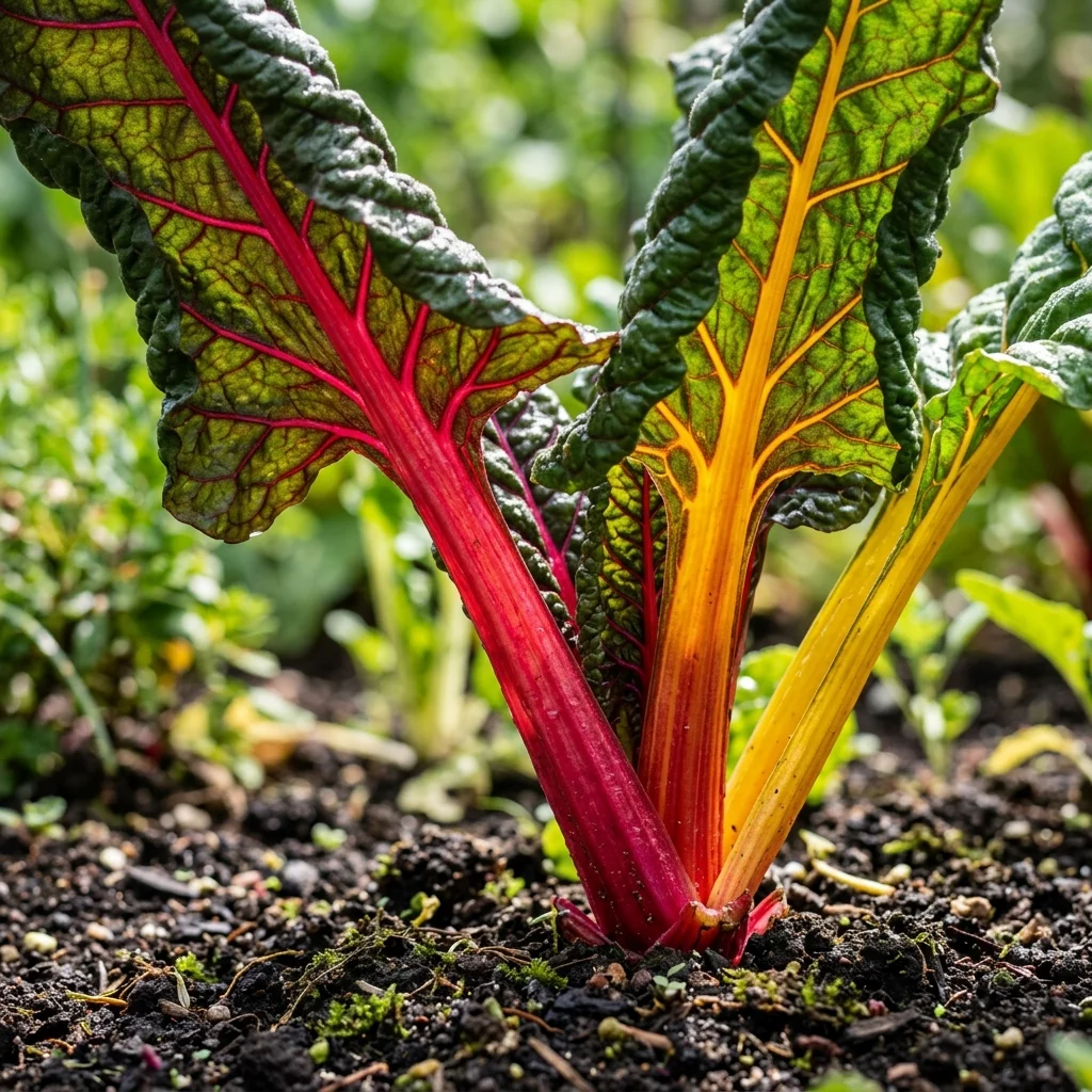 Identifica e coltiva Swiss Chard (Beta vulgaris var. cicla) con Plant AI