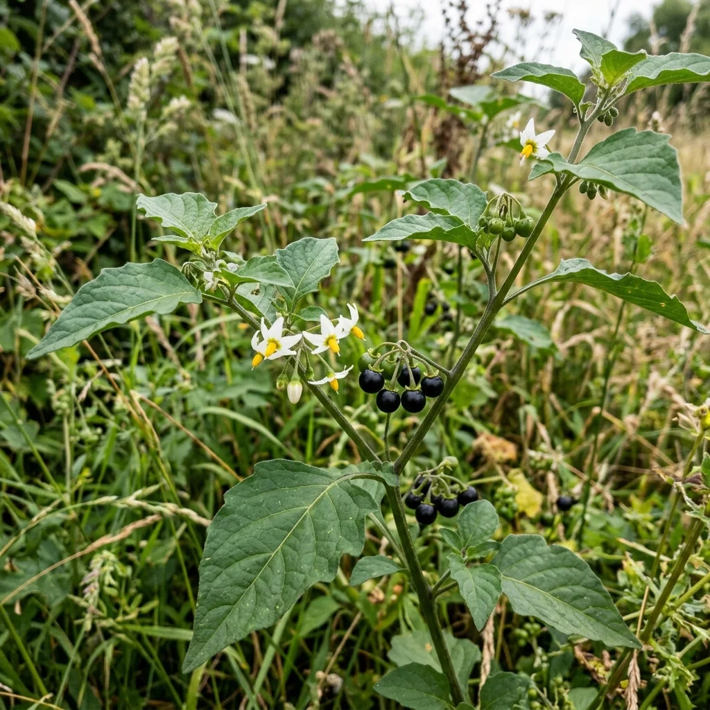 Identifica e controlla Black Nightshade (Solanum nigrum) con Plant AI
