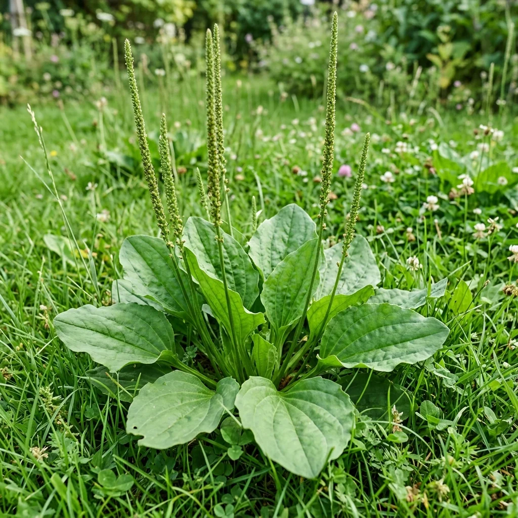 Identifica e controlla Piantaggine maggiore (Plantago major) con Plant AI