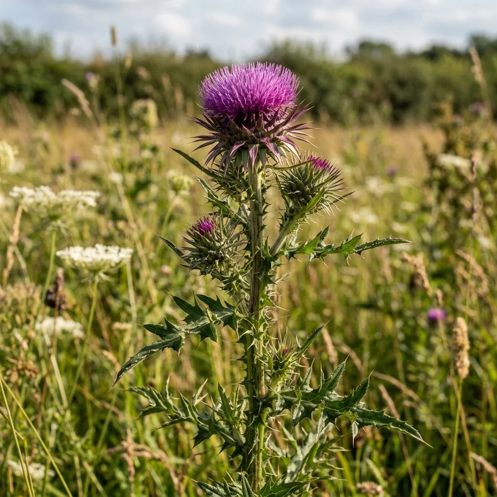 Identifica e controlla Bull Thistle (Cirsium vulgare) con Plant AI