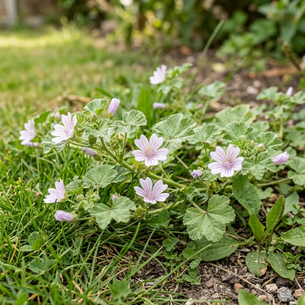 Identifica e controlla Common Mallow (Malva neglecta) con Plant AI