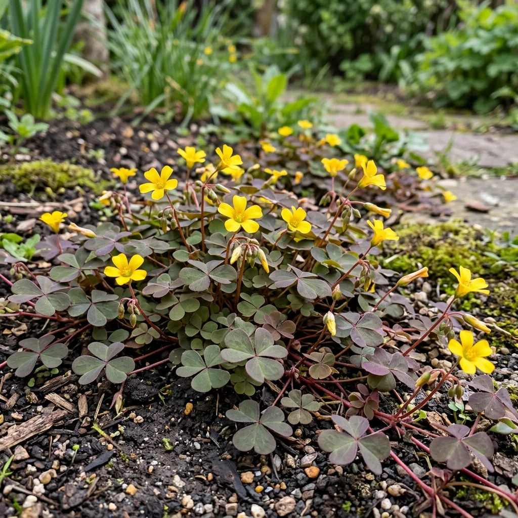 Identifica e controlla Creeping Woodsorrel (Oxalis corniculata) con Plant AI
