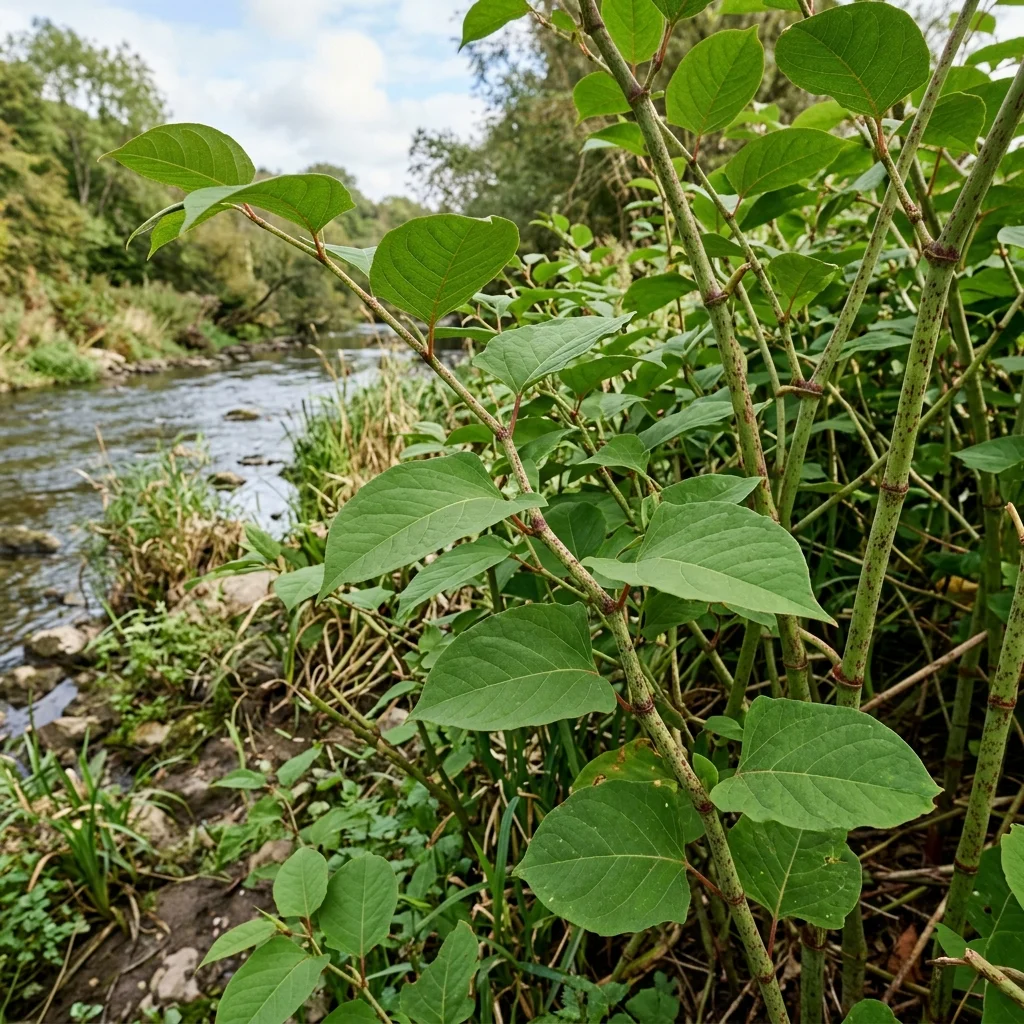 Identifica e controlla Japanese Knotweed (Reynoutria japonica) con Plant AI