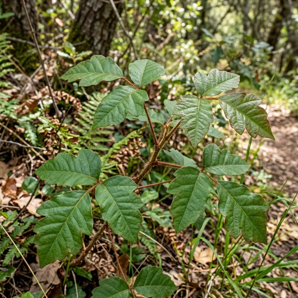 Identifica e controlla Poison Oak (Toxicodendron diversilobum) con Plant AI